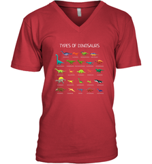 Types Of Dinosaurs Men's V-Neck Men's V-Neck - belovedtshirt