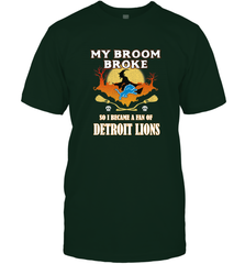 Broom Broke So I Became A Fan of Detroit Lions  NFL Halloween Costume Men's T-Shirt Men's T-Shirt - belovedtshirt