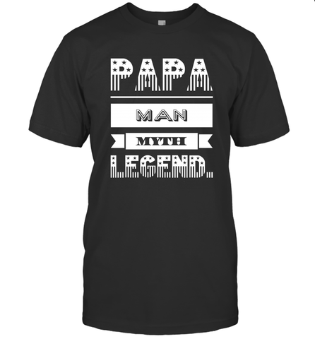 Papa Man Myth Legend Father's Day Dad Veteran Gift Men's T-Shirt Men's T-Shirt / Black / S Men's T-Shirt - belovedtshirt