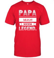 Papa Man Myth Legend Father's Day Dad Veteran Gift Men's T-Shirt Men's T-Shirt - belovedtshirt