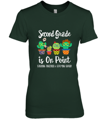 2nd Grade is on point, 1st day of school cactus teacher gift Women's Premium T-Shirt Women's Premium T-Shirt - belovedtshirt