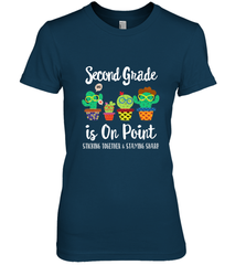 2nd Grade is on point, 1st day of school cactus teacher gift Women's Premium T-Shirt Women's Premium T-Shirt - belovedtshirt