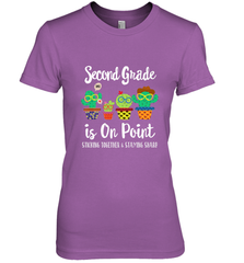 2nd Grade is on point, 1st day of school cactus teacher gift Women's Premium T-Shirt Women's Premium T-Shirt - belovedtshirt