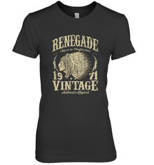 Vintage Made In 1971 T Shirt 47th Birthday Gift Women's Premium T-Shirt Women's Premium T-Shirt - belovedtshirt