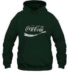 Coca Cola Vintage White Enjoy Logo Hooded Sweatshirt Hooded Sweatshirt - belovedtshirt