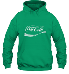 Coca Cola Vintage White Enjoy Logo Hooded Sweatshirt Hooded Sweatshirt - belovedtshirt