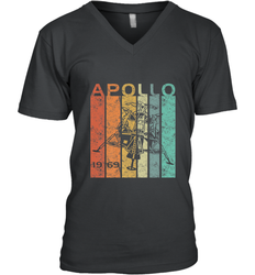 Retro Apollo 11 50th Anniversary Moon Landing 1969 2019 Men's V-Neck