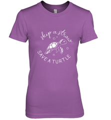 Skip A Straw Save A Turtle Shirt Save The Turtles Women's Premium T-Shirt Women's Premium T-Shirt - belovedtshirt