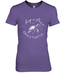 Skip A Straw Save A Turtle Shirt Save The Turtles Women's Premium T-Shirt Women's Premium T-Shirt - belovedtshirt