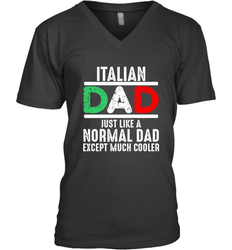 Italian Dad Much Cooler 3 Colours Italy Flag Fathers Day Men's V-Neck