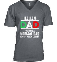 Italian Dad Much Cooler 3 Colours Italy Flag Fathers Day Men's V-Neck Men's V-Neck - belovedtshirt