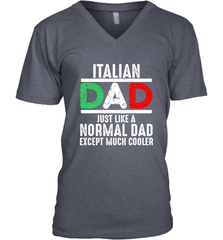 Italian Dad Much Cooler 3 Colours Italy Flag Fathers Day Men's V-Neck Men's V-Neck - belovedtshirt