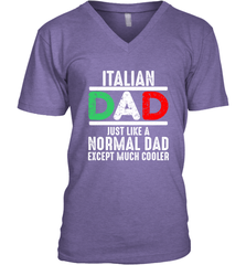 Italian Dad Much Cooler 3 Colours Italy Flag Fathers Day Men's V-Neck Men's V-Neck - belovedtshirt