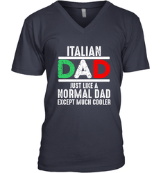 Italian Dad Much Cooler 3 Colours Italy Flag Fathers Day Men's V-Neck