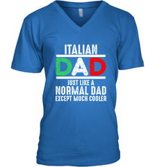 Italian Dad Much Cooler 3 Colours Italy Flag Fathers Day Men's V-Neck Men's V-Neck - belovedtshirt
