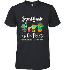 2nd Grade is on point, 1st day of school cactus teacher gift Men's Premium T-Shirt Men's Premium T-Shirt - belovedtshirt