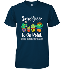 2nd Grade is on point, 1st day of school cactus teacher gift Men's Premium T-Shirt Men's Premium T-Shirt - belovedtshirt