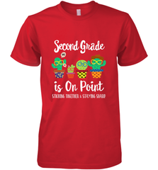 2nd Grade is on point, 1st day of school cactus teacher gift Men's Premium T-Shirt Men's Premium T-Shirt - belovedtshirt