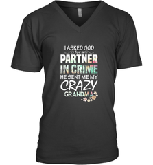 Crazy Grandma Men's V-Neck Men's V-Neck - belovedtshirt