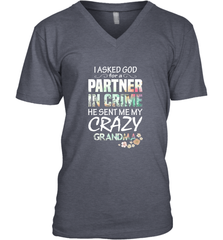 Crazy Grandma Men's V-Neck Men's V-Neck - belovedtshirt