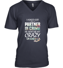Crazy Grandma Men's V-Neck Men's V-Neck - belovedtshirt