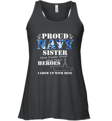 US Military Proud Navy Sister Men or Women Women's Racerback Tank Women's Racerback Tank - belovedtshirt