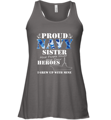 US Military Proud Navy Sister Men or Women Women's Racerback Tank Women's Racerback Tank - belovedtshirt