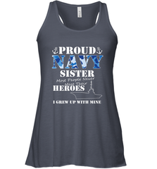 US Military Proud Navy Sister Men or Women Women's Racerback Tank Women's Racerback Tank - belovedtshirt
