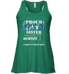US Military Proud Navy Sister Men or Women Women's Racerback Tank Women's Racerback Tank - belovedtshirt