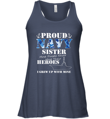 US Military Proud Navy Sister Men or Women Women's Racerback Tank Women's Racerback Tank - belovedtshirt