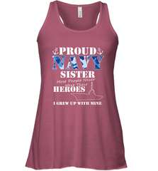 US Military Proud Navy Sister Men or Women Women's Racerback Tank Women's Racerback Tank - belovedtshirt