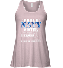 US Military Proud Navy Sister Men or Women Women's Racerback Tank Women's Racerback Tank - belovedtshirt