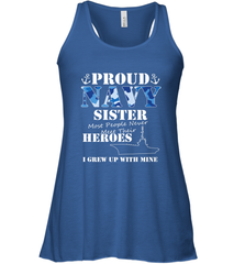 US Military Proud Navy Sister Men or Women Women's Racerback Tank Women's Racerback Tank - belovedtshirt