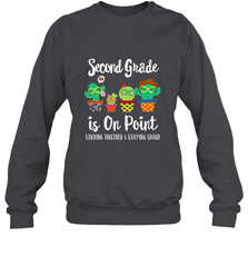2nd Grade is on point, 1st day of school cactus teacher gift Crewneck Sweatshirt Crewneck Sweatshirt - belovedtshirt