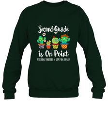 2nd Grade is on point, 1st day of school cactus teacher gift Crewneck Sweatshirt Crewneck Sweatshirt - belovedtshirt