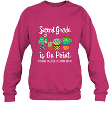 2nd Grade is on point, 1st day of school cactus teacher gift Crewneck Sweatshirt Crewneck Sweatshirt - belovedtshirt