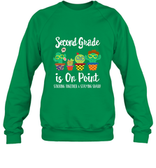 2nd Grade is on point, 1st day of school cactus teacher gift Crewneck Sweatshirt Crewneck Sweatshirt - belovedtshirt