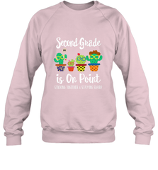 2nd Grade is on point, 1st day of school cactus teacher gift Crewneck Sweatshirt Crewneck Sweatshirt - belovedtshirt