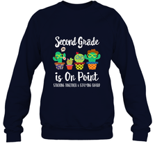 2nd Grade is on point, 1st day of school cactus teacher gift Crewneck Sweatshirt Crewneck Sweatshirt - belovedtshirt