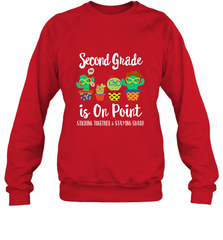 2nd Grade is on point, 1st day of school cactus teacher gift Crewneck Sweatshirt Crewneck Sweatshirt - belovedtshirt