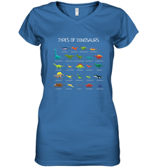 Types Of Dinosaurs Women's V-Neck T-Shirt Women's V-Neck T-Shirt - belovedtshirt