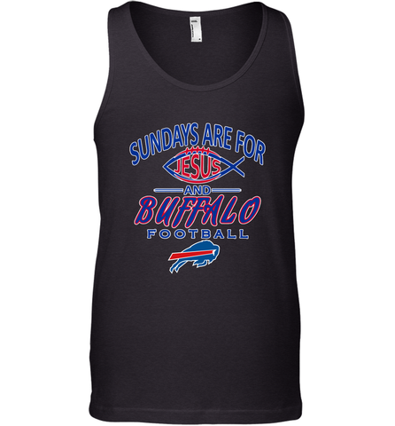 Sundays Are For Jesus and Buffalo Funny Christian Football 1 Men's Tank Top Men's Tank Top / Black / XS Men's Tank Top - belovedtshirt