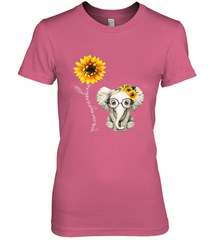 You Are My Sunshine Hippie Sunflower Elephant Gift Friend Women's Premium T-Shirt Women's Premium T-Shirt - belovedtshirt