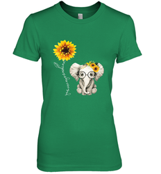 You Are My Sunshine Hippie Sunflower Elephant Gift Friend Women's Premium T-Shirt