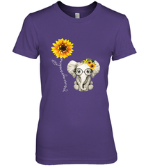 You Are My Sunshine Hippie Sunflower Elephant Gift Friend Women's Premium T-Shirt Women's Premium T-Shirt - belovedtshirt