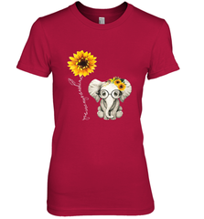 You Are My Sunshine Hippie Sunflower Elephant Gift Friend Women's Premium T-Shirt Women's Premium T-Shirt - belovedtshirt