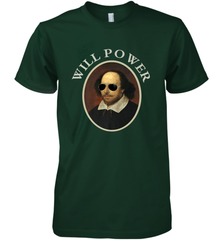 William Shakespeare Will Power Shirt Art Positive Quote Men's Premium T-Shirt Men's Premium T-Shirt - belovedtshirt