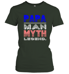 Papa Man Myth Legend Father's Day Dad Veteran Women's T-Shirt Women's T-Shirt - belovedtshirt
