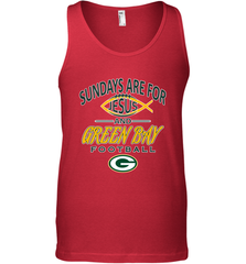 Sundays Are For Jesus and Green Bay Funny Christian Football 1 Men's Tank Top Men's Tank Top - belovedtshirt