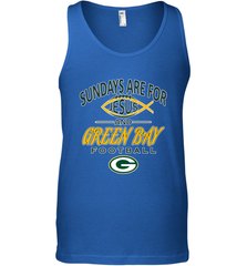 Sundays Are For Jesus and Green Bay Funny Christian Football 1 Men's Tank Top Men's Tank Top - belovedtshirt